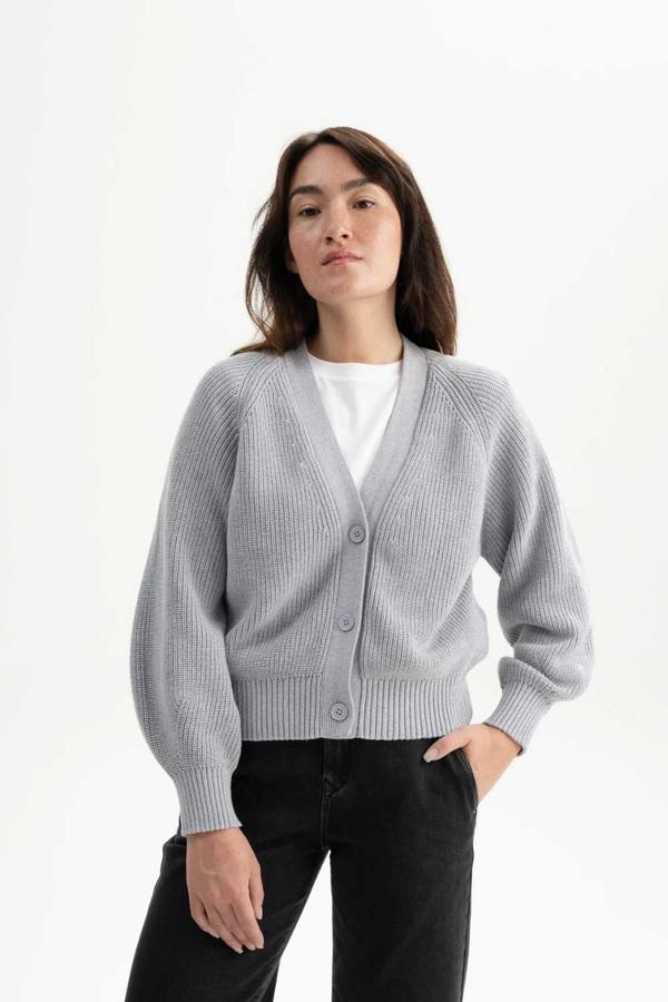MELA Strickjacke BHUMA grey melange