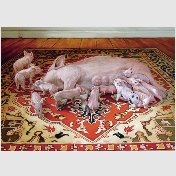 HARTMUT KIEWERT Postkarte TEPPICH III