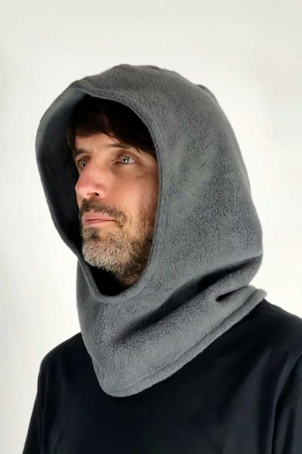 LUMEN ORGANIC Kapuzenloop PLÜSCH grau