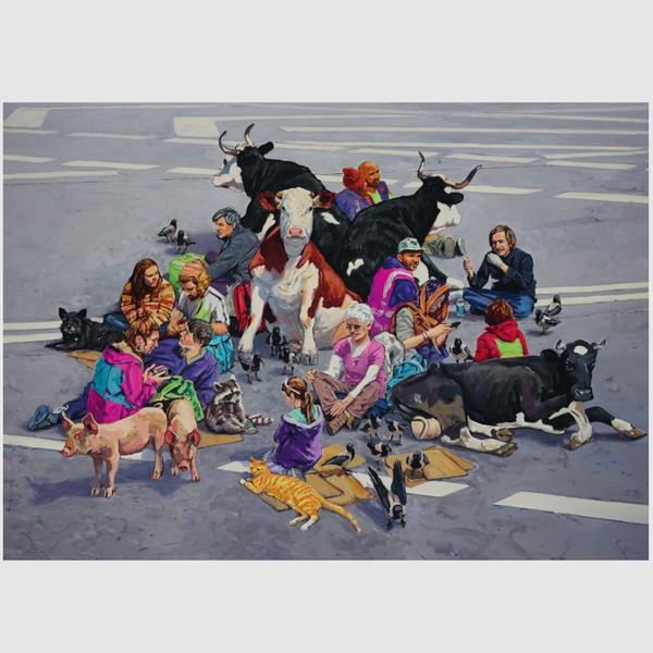 HARTMUT KIEWERT Postkarte NO CARS GO