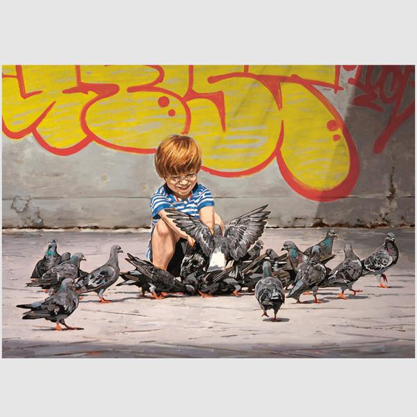 HARTMUT KIEWERT Postkarte TAUBEN