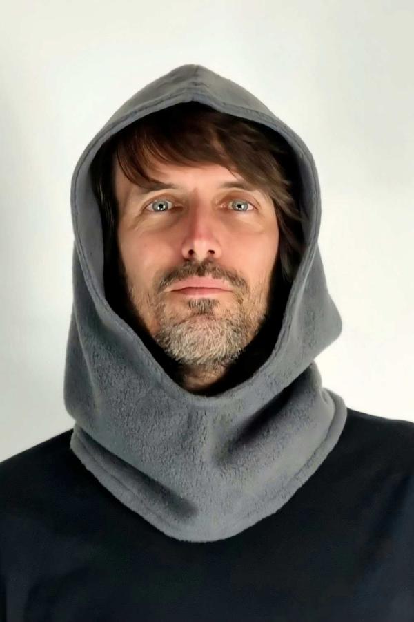 LUMEN ORGANIC Kapuzenloop PLÜSCH grau