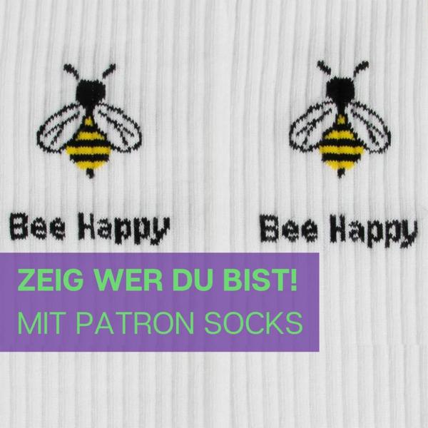 PATRON SOCKS Crew Socks BEE HAPPY