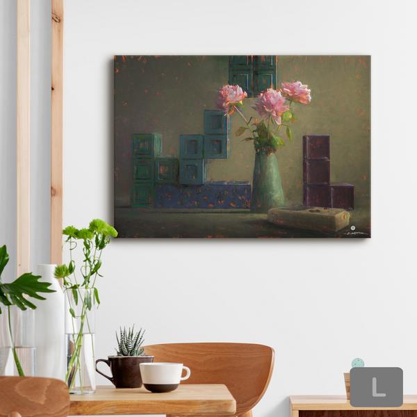 Tetris Blöcke an Stillleben: Still (A) Life Serie Leinwandbild