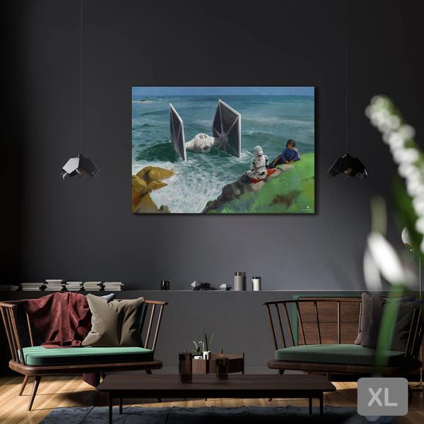 Stranded Trooper & Tie-Fighter Leinwandbild