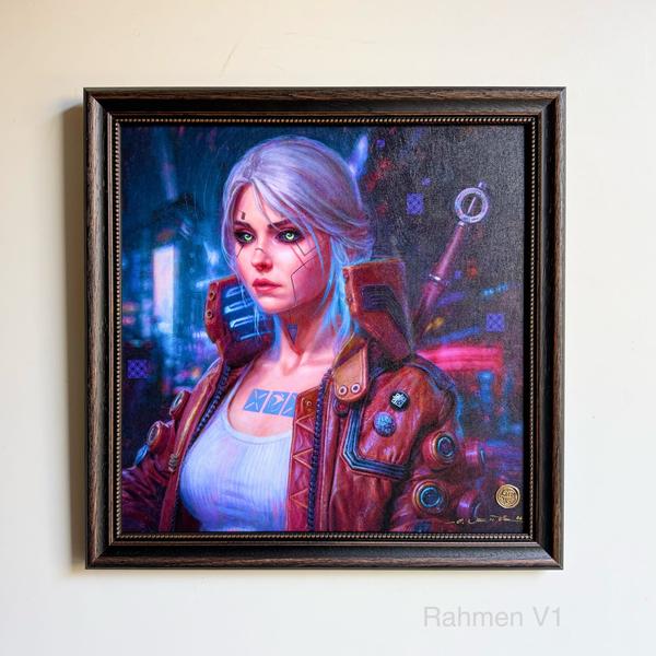 Cyber Ciri / "Neo" Gold Edition gerahmtes Leinwandbild