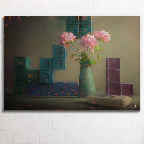 Tetris Blöcke an Stillleben: Still (A) Life Serie Leinwandbild