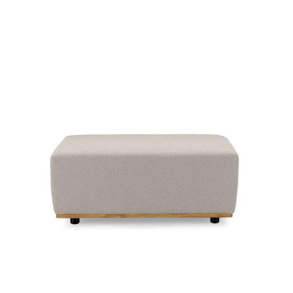 Polsterhocker groß beige Wohnzimmer