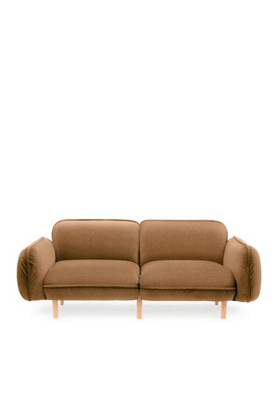 Senfgelbes 2er Modulsofa BEAN im eleganten skandinavischen Design für Loungebereich, Wohnzimmer, und Hotel-Lounge