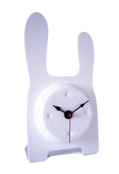 Uhr aus Glas weiß Design