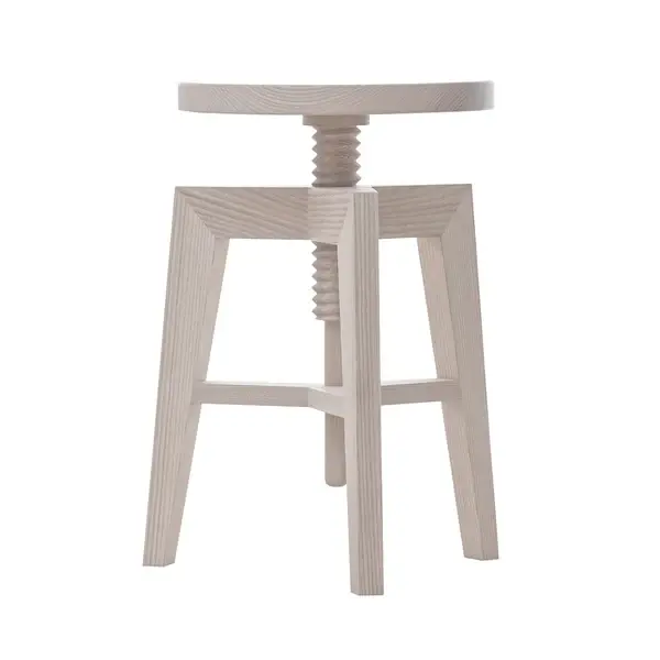Hocker Massivholz aus Esche - SCREW BENCH im skandinavischen Stil