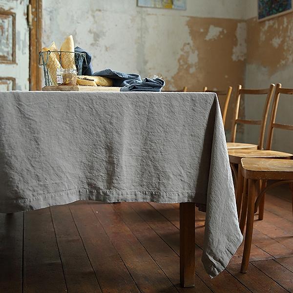 Tischdecke Leinen beige
