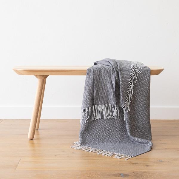 Designer Plaid Schlafzimmer grau