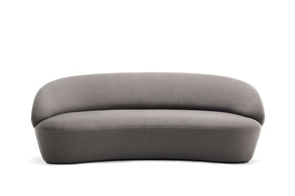 Rundes 3er Designersofa NAIVE in beige