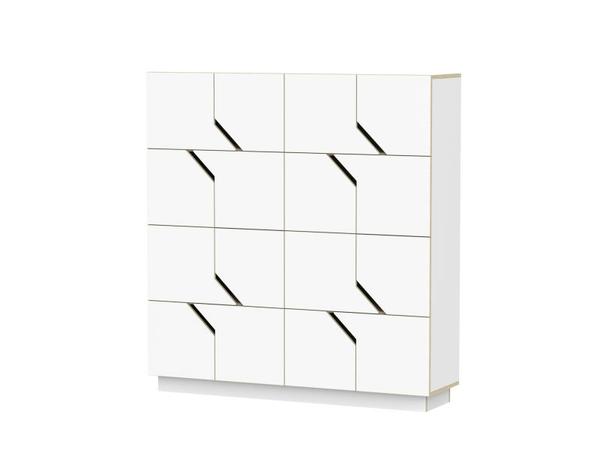 Highboard-Kommode aus Holz in weiß für Wohnzimmer oder Arbeitszimmer