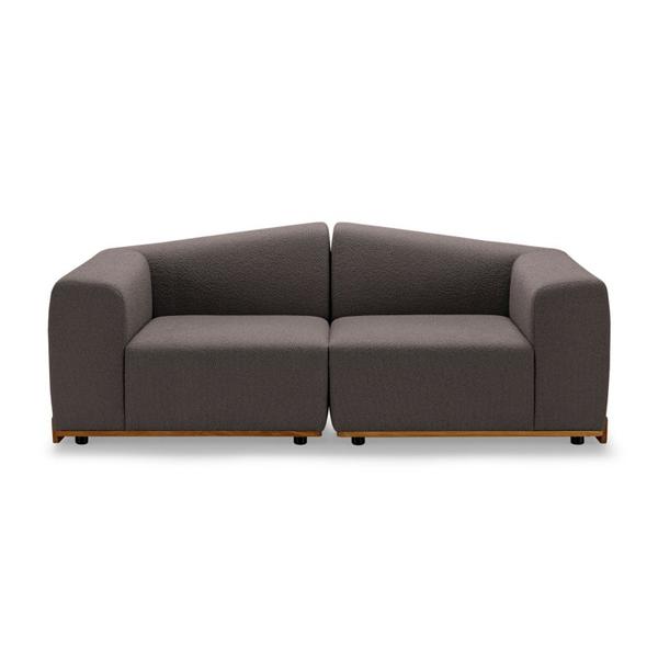 Graues Designersofa 2-Sitzer skandinavisch