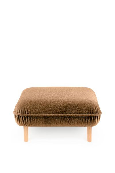 Polsterhocker für Sofa BEAN in senfgelb - skandinavischer Pouf als Fussablage und gemütlicher Hocker