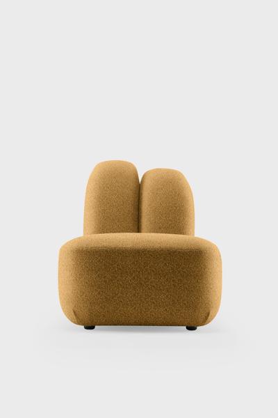 Designersessel BUNNY im modernen Design in senfgelb