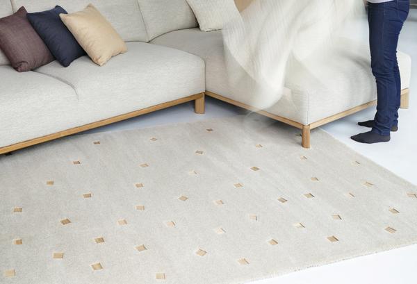 Wollteppich MOSS WOODY 140x 200 Wohnzimmer