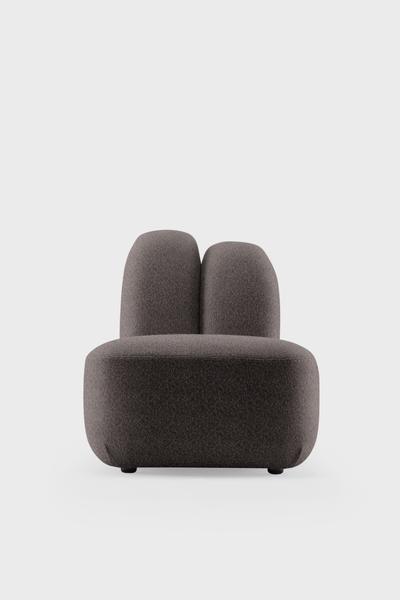Designersessel BUNNY im modernen Design in grau