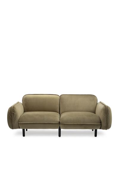 2-Sitzer Designersofa BEAN in grün mit modularem Aufbau