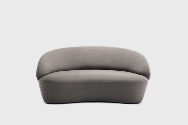 Rundes 2er Designersofa NAIVE in beige