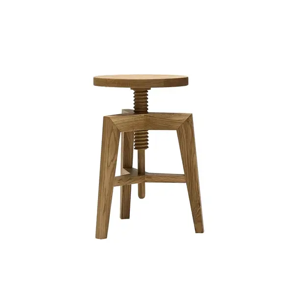 Hocker SCREW BENCH – klein / Europäische Eiche