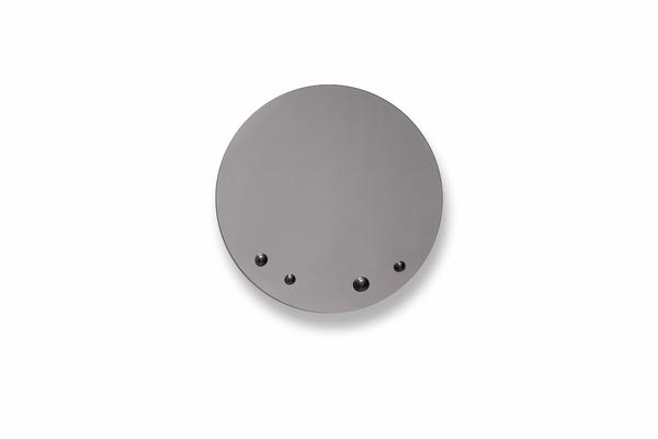 Wandspiegel rund modern grau