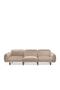 Modernes 3-Sitzer Loungesofa BEAN in beige für Wohnzimmer, Loungebereich und Empfangsbereich