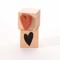 Holzstempel Liebe Freude "Herz Fläche", 2x2cm