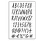 Clear stamp set "Alphabet Funky", 2cm hoch, 47-tlg.