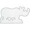 Stiftplatte Midi für Bügelperlen, "Nashorn"
