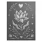 Set Embossingfolder & Maskierschablone "flower Lotus", 10,7x14,6cm, 2-tlg. 