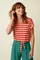 King Louie ARIA KNOT SHIRT MARSY LINEN STRIPE