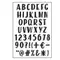 Clear stamp set "Alphabet Vintage", 2cm hoch, 49-tlg.