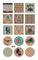 Kraftpapier-Sticker,, 10 x 16 cm, verschiedene Motive