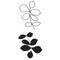 Clear Stamp Set "Blatt & Blattkontur", bis 6 cm, 2-tlg.