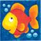 Mini Puzzle FISCH extra stark, ca. 14 x 14,5 cm, 21-teilig, 10 Stück, weiß