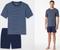 SCHIESSER Herren Schlafanzug kurz admiral geringelt - Long Life Soft
