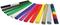 Kreppapierrolle, Regenbogen, 0,5 x 2,5 m, 10 Rollen