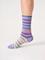 Thought WOMENS COLOUR BLOCK STRIPE BAMBOO CREW SOCKS