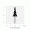 Holzstempel "Tannenbaum mit Kugeln, 2x5cm