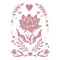 Set Embossingfolder & Maskierschablone "flower Lotus", 10,7x14,6cm, 2-tlg. 