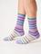 Thought WOMENS COLOUR BLOCK STRIPE BAMBOO CREW SOCKS
