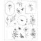 Clear Stamp Set "Florale Rahmen & kleine Blumen by Willow W.", 18-tlg, 12,7x20,3cm 