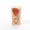 Holzstempel Liebe Freude "Herz Kontur", 2x2cm