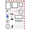 Clear Stamps Set "Briefmarken Journaling", bis 4,5x7,5cm, 4-tlg.