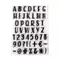 Clear stamp set "Alphabet Vintage", 2cm hoch, 49-tlg.
