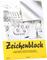 Zeichenblock mit Leinenecken 120g/m², DIN A4, 10 Blatt, weiß