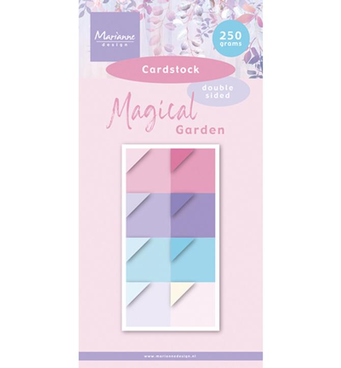 Kartenrohlinge "Magical garden", 250 g/qm, 16 Karten, 15x30cm